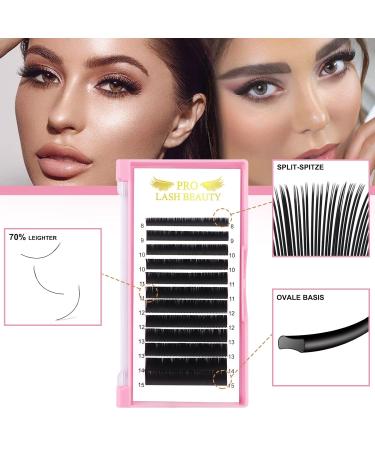 Shop Flat Lashes 0.15 & 0.20 - Ellipse C CC D DD Curl Eyelash Extensions - Matt Black 8-15 Mix (C-0.20 12 mm) - International Shipping Available - Buy Online on GoSupps.com