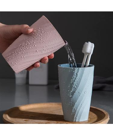 Digjobk Toothbrush Mug & Toothpaste Holder - Beep Blue Plaid Bathroom Accessory | Travel & Morning Cups - Buy Online on GoSupps.com