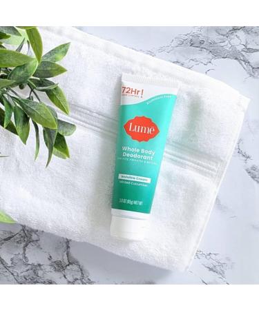 LUME Whole Body Deodorant - Invisible Cream Tube - 72 Hour Odor Control - Aluminum Free Baking Soda Free Skin Safe - 3.0 ounce (Pack of 2) (Minted Cucumber) Minted Cucumber 3 Ounce (Pack of 2) - Buy Online on GoSupps.com