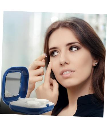 Buy SOLUSTRE Contact Lens Case Box - 2 Sets Travel-Friendly Design Blue - 7.3x7.3x2.6cm | International Shipping Available - Buy Online on GoSupps.com
