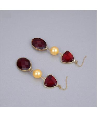 Earrings for Women Natural Color Sea Shell Red Crystal Earrings for Women Hilarity Earrings for Women - Buy Online on GoSupps.com