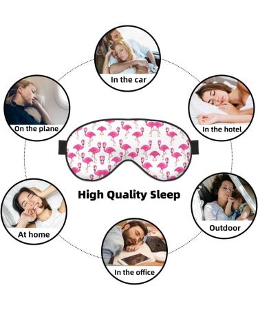 Pink Flamingo Eye Mask | Soft Adjustable Sleep Mask for Men & Women | Comfortable Nighttime Eye Cover - Buy Online on GoSupps.com