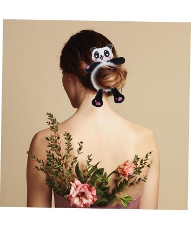FRCOLOR Giant Panda Head Rope Black Tiara Black Scrunchies Tie Black Decor Rubber Bands Black Trendy Decor Black Trim Black Ponytail Animal Decor Hair Miss Elastic Band Fabric - Buy Online on GoSupps.com