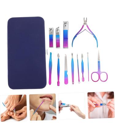 Healeved 1 Set Nail Set Dead Skin Pliers Pedicure Tools Travel Scissors Nails Kits Needle Fingernail Toenail Clipper Nail Scissors Grooming Kit Nursing Beauty Scissors Pu Leather Manicure - Buy Online on GoSupps.com