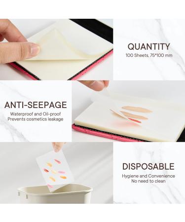 Makeup Foundation Mixing Palette Kit | Alyfini Quilted Leather Travel Mirror 100 Disposable Sheets & Spatula Tool for Beauty & Nail Cosmetics - Buy Online on GoSupps.com