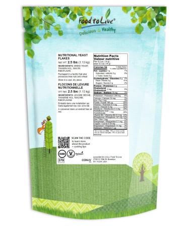Nutritional Yeast Flakes 2.5 lbs - Large Fortified Vegan Flakes for Baking & Vegan Cheese - Protein & Vitamin Rich Bulk Unsweetened Yeast - Buy Online on GoSupps.com