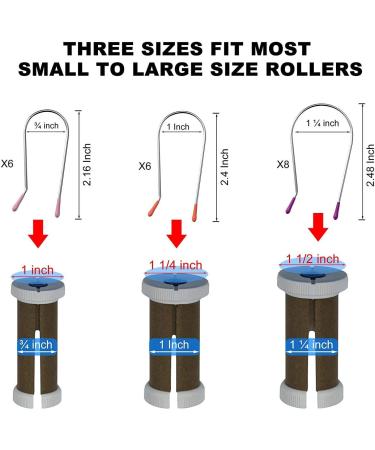 Hot Curler Clips Replacement - 20PCS Securing Pins for 1 inch Hot Rollers - Small Medium Large Sizes - Pack of 20 - Buy Online on GoSupps.com