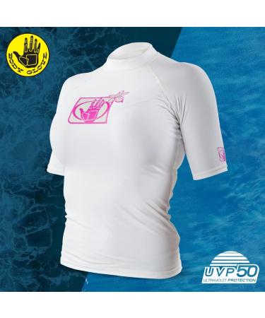 Body Glove Women's Rashguard - Basic Fitted Short Sleeve - White (Small) - Buy Online on GoSupps.com