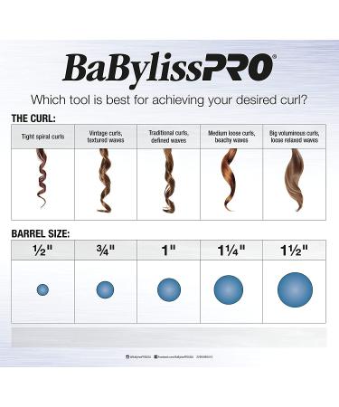 BaBylissPRO Tourmaline and Ceramic Curling Iron 3/4" (19mm) - Buy Online on GoSupps.com