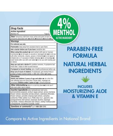 HealthWise Soothing Cold Therapy Gel | 4% Menthol | Vanishing Scent | 3.0 Oz | Arthritis Pain Relief | Topical Analgesic - Buy Online on GoSupps.com