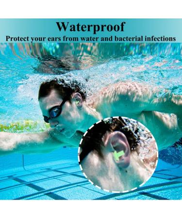 Vickay Reusable Silicone Ear Plugs 2 Pairs - 32dB NRR for Swimming, Sleeping, Snoring - Noise Reduction Hearing Protection - Includes Storage Cases and Travel Pouches (Dark Blue/Green) - Buy Online on GoSupps.com