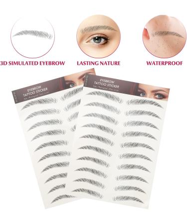  SOLUSTRE SOLUSTRE 12 Sheets Eyebrow Tattoo Stickers Waterproof Eyebrow Transfers Exfoliating Stickers for Women and Girls - Buy Online on GoSupps.com
