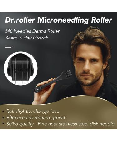 Dr.roller Beard Growth Kit Derma Roller 1mm and Beard Growth Oil 30ml Derma Roller for Hair Growth Microneedling Beard Roller Beard Oil Stimulate Beard and Hair Regrowth - Buy Online on GoSupps.com