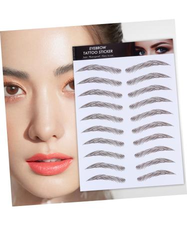 BIUDECO Authentic Eyebrows 4pcs Eyebrow Stickers Waterproof Makeup Eyebrow Transfers Stickers Eyebrow Tool Applique 4d Cosmetic 21x15cm Brown - Buy Online on GoSupps.com