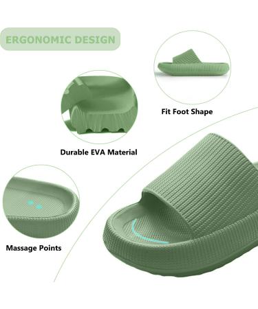 Buy Neteson Cozyslides Original Women & Men's Soft Slop Sandals - Eva Summer Bathroom Shoes Festival Rubber Pantolettes in Green EU 36/37 - Buy Online on GoSupps.com