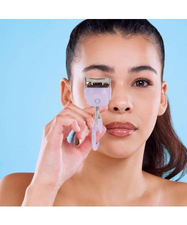 Sonew Heated Eyelash Curler Fast Charging Electric Eyelash Curler Long Lasting Curling with Metal Electric Heat 2 in 1 for Women and Girls (Purple) - Buy Online on GoSupps.com