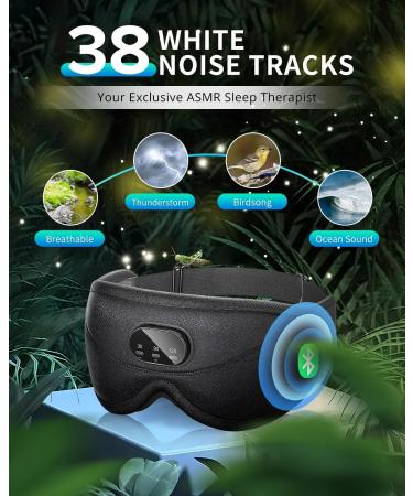 Bluetooth Sleep Mask Headphones | White Noise Blackout Sleepathy Mask | Upgraded 3D Contoured Headphones | Gift for Men & Women | Travel, Nap, Relaxation - Buy Online on GoSupps.com