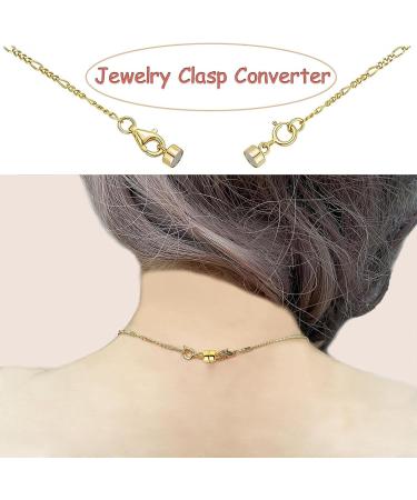 8Pcs Necklace Clasps and Closures Converters - Gold & Silver Plated Jewelry Making Clasp for Bracelet Necklaces Chain - Small Size 5MM - Buy Online on GoSupps.com