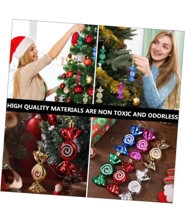 Alipis 18pcs Candy Pendant Plastic Ornaments Christmas Lollipop Ornament Christmas Tree Hanging Food - Buy Online on GoSupps.com
