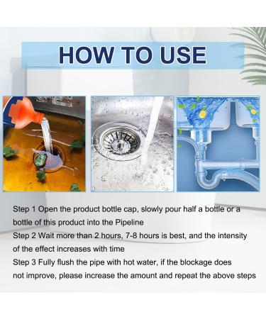 Toilet Pipeline Dredge Agent - Momeng Kitchen Sink Unblocker Powerful Pipe Foam Cleaner & Clog Remover | 500 ML Drain Dissolver - Buy Online on GoSupps.com