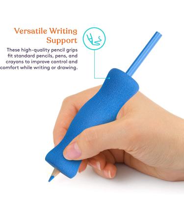 Special Supplies Long Foam Pencil Grips - Colorful Cushioned Holders for Handwriting, Drawing, Coloring - Ergonomic for Kids and Adults - Right or Left-Handed - Reusable (6 Pack) - Buy Online on GoSupps.com