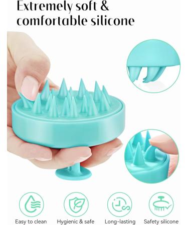 Heeta Scalp Massage Brush for Wet & Dry Hair - Soft Silicone Shampoo Brush for Gentle Head Massage - Green - Buy Online on GoSupps.com