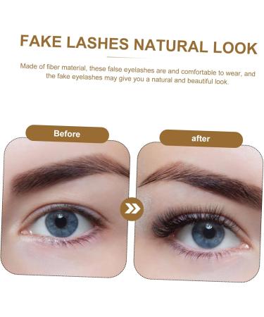 MAGICLULU 15 Pairs Short False Eyelashes Women False Lashes Natural Mascara Chemical Fiber Spool Miss Make up 1 count (Pack of 1) Black 2x3pcs - Buy Online on GoSupps.com