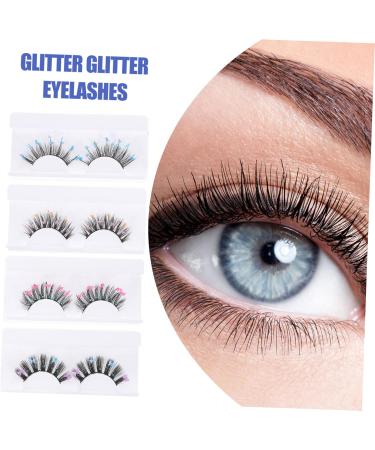 Beavorty 8 Pairs Sequin False Eyelashes Natural False Lashes Handmade Eye Lashes Natural False Eyelashes Pesta as Postizas Naturales Artificial Eyelashes Cosplay Chemical Fiber Decorate - Buy Online on GoSupps.com