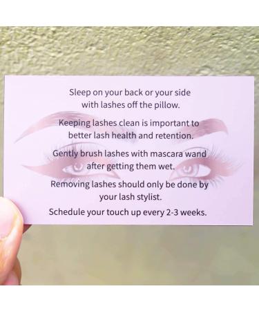100 Lash Extension Aftercare Cards | Lash Client Instruction | Pink Technicians Accessories - Buy Online on GoSupps.com