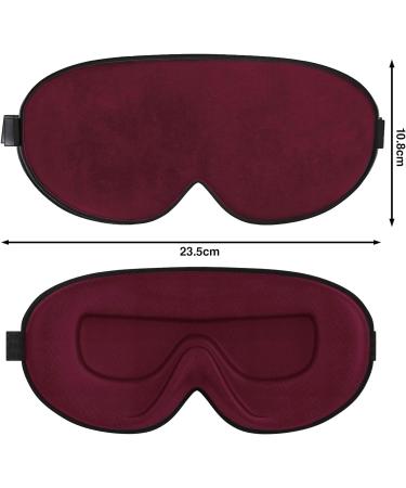 UAMAL 3D Eye Mask Sleep Mask - 100% Blackout Eyelash Extension Sleep Mask for Women & Men - Premium DARK CRIMSON Sleeping Eye Mask - Adjustable Strap Travel Essential - Buy Online on GoSupps.com