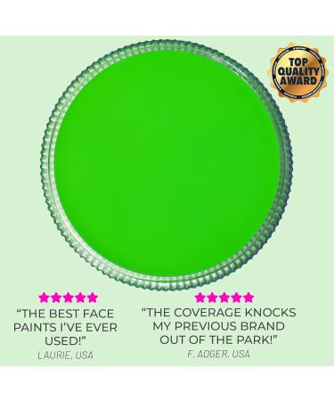 Blue Squid PRO Face Paint - Classic Bright Lime Green (30gm) | Water Activated Face & Body Paint for Adults & Kids | Halloween & SFX Makeup - Buy Online on GoSupps.com