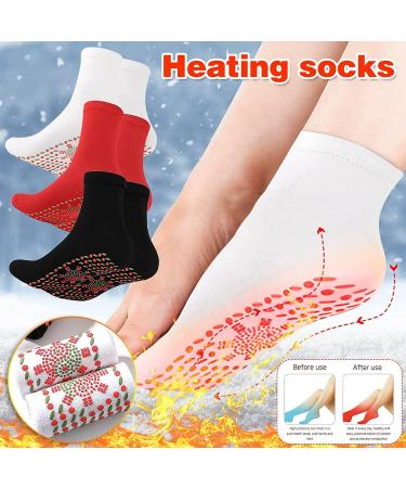 ZHOOCAI 3 Pairs Alvo Tourmaline Acupressure Self-Heating Feet Socks - Slimming Health Sock Set - Buy Online on GoSupps.com