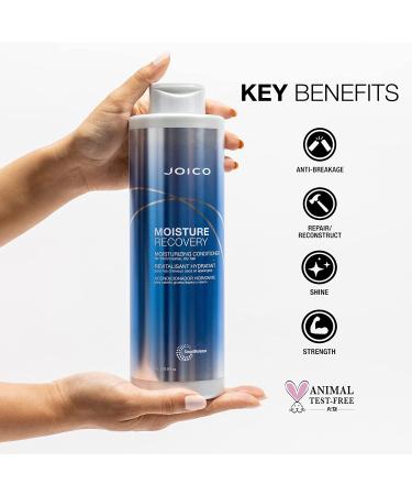 Joico Moisture Recovery Moisturizing Conditioner 33.8 oz - For Thick, Coarse, Dry Hair - Replenish Moisture, Restore Smoothness & Elasticity - Jojoba Oil & Shea Butter - Strengthen & Reduce Breakage - Buy Online on GoSupps.com