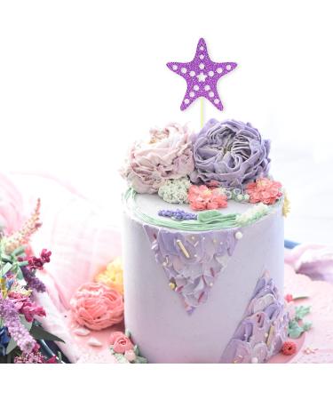 MUOVERN 24pcs Mermaid Cupcake Wrappers Toppers Glitter Mermaid Happy Birthday Cake Seashells Coral Mermaid Tail Starfish Dolphin Cake Decoration Birthday Party Supplies Under The Sea Baby Shower - Buy Online on GoSupps.com