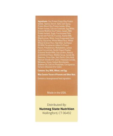 Nutmeg State Nutrition High Protein Snack Bars | 10g Protein 150 Calories Low Sodium Healthy Snack Option - Buy Online on GoSupps.com