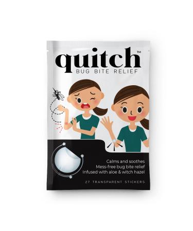 QUITCH Bug Bite Relief Stickers. Natural Patches for Itchy Mosquitos, Midges, Chiggers, Noseeums Chemical Free Medicine Free. Fast and Soothing. (27 Stickers) 27 Count (Pack of 1)