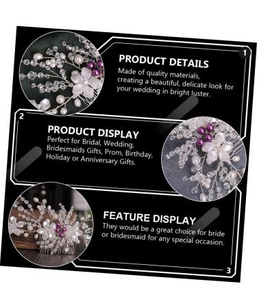 Didiseaon 1pc Braided Flower Comb Hair Comb Hair Accessory for Women Wedding Headdress Wolf Tail and Ears Bridal Headpiece Flower Headband White Wire Bride Accessories The Flowers - Buy Online on GoSupps.com