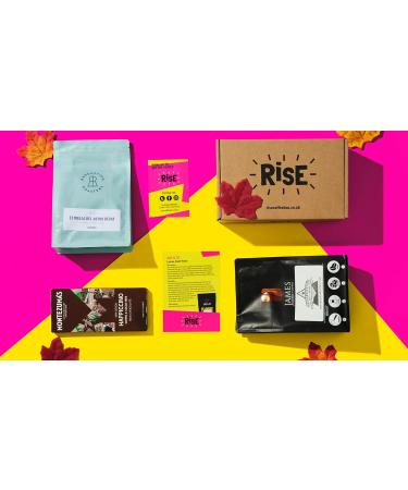 RISE Coffee Box | 2 x 250g of Ethically Sourced 100% Arabica - Whole Bean | Medium Roast Coffee Beans | Coffee Gift - Buy Online on GoSupps.com