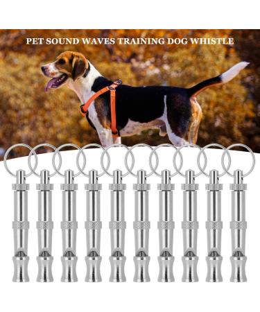 10PCS Dog Training Whistle Professional Adjustable Pitch Stainless Steel Pet Whistle for Recall and Stop Training and Pet Behavior Control - Buy Online on GoSupps.com