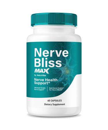 Nerve Bliss Max Official Nervebliss for Neuropathy Capsules with a Natural Blend for Daily Comfort and Overall Nerve Health Support Just 2 Easy-to-Swallow Pills a Day (60 Capsules)