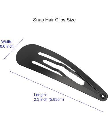 XCZYN 40 Pcs Snap Hair Clips Matte Finish Black Color Anti-slip Snap Clip Hair Accessories Metal Barrettes for Women Little Girls Lady Hair Styling (40 Pieces Black) 1 count (Pack of 40) Black - Buy Online on GoSupps.com