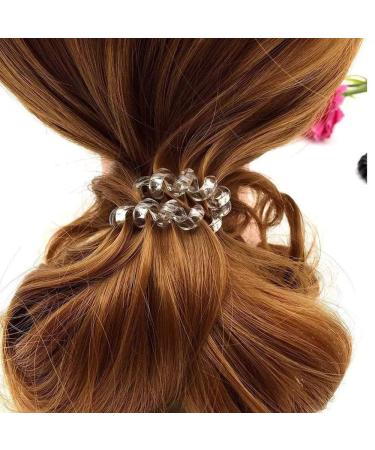 AHENOD 9Pcs Spiral Hair Ties Set - No Crease Coil Hair Ties for Women - Phone Cord Ponytail Holders - Black Multi-colored Hair Elastics - Buy Online on GoSupps.com
