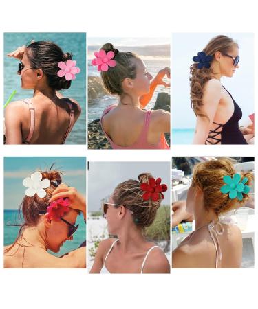 Tyfthui 12-Piece Flower Hair Claw Clips - Large Daisy Matte Hair Clips for Women & Girls - Non-Slip Strong Hold Barrettes in Color A - Buy Online on GoSupps.com