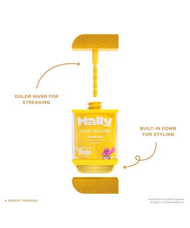 Buy Hally Hair Viva Yellow 1-Day Hair Color for Kids | Temporary Shade Stix Dye | No Mess Application | Washes Out Easily | Fun Trolls Hair Accessories for Girls & Boys - Buy Online on GoSupps.com
