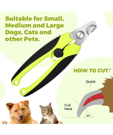 Dog Nail Clippers Cat Nail Clippers with Safety Guard to Avoid Over Cutting Professional Dog Nail Trimmer for Large Medium and Small Breed Dogs or Cat - Buy Online on GoSupps.com
