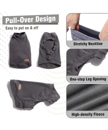 Caracaleap Dog Sweater - Soft & Warm Winter/Spring Clothing for Small Dogs & Cats - Fuzzy Dark Gray T-Shirt - Buy Online on GoSupps.com