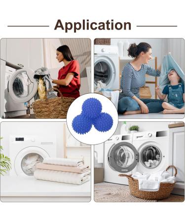 uxcell 4pcs Reusable Laundry Dryer Balls - Vinyl Drying Balls to Reduce Wrinkles Static & Drying Time | Energy-Saving Fabric Softener - Blue - Buy Online on GoSupps.com