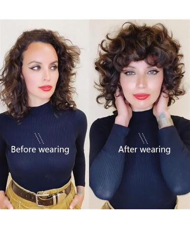 Bangs Hair Clip Clip in Bangs Messy Curly Short Bangs Clip in Bangs Hair Extension Synthetic Front Curly Bangs Hairpieces Heat Resistant Natural False Hair Piece for Women Girls Bangs Clip in Hair (C 2-33 - Buy Online on GoSupps.com