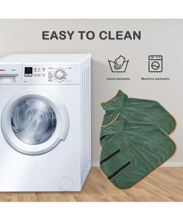 Pejoye XL Green Dog Drying Coat - Fast Absorbent Microfibre Bath Robe Towel for Pets - Buy Online on GoSupps.com