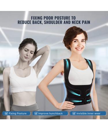 Adjustable Back Brace & Posture Corrector for Men & Women - Relieve Back Pain & Correct Scoliosis (M Waist: 34-41 inch - Buy Online on GoSupps.com